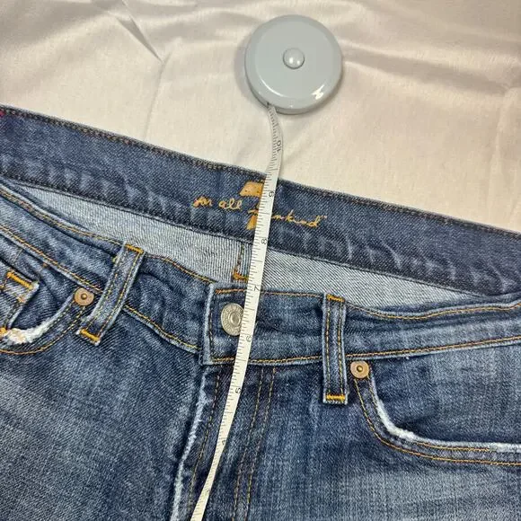 7 For All Mankind Bootcut Jeans Mid Rise Women’s 29 Denim USA Y2K Retro Preppy - Picture 6 of 16